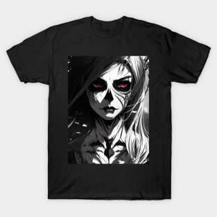 Witching Hour Wonders: Captivating Black and White Artwork for Dark Art Lovers, Goths, and Metalheads T-Shirt